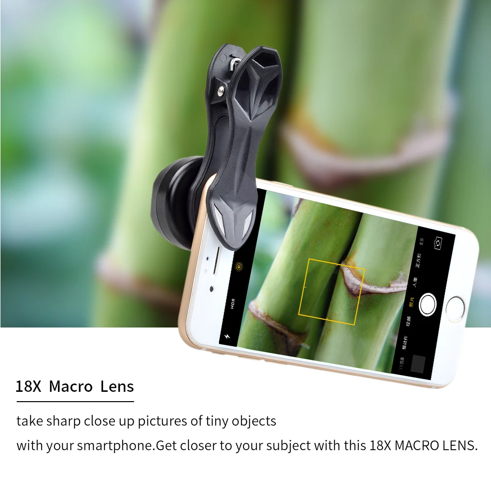 Lente para Celular de Fotografia Profissional para Iphone Lente Super Macro Apexel 6 7 8 Samsung Atacado Universal x 4 Cheap Lentes para celular