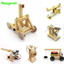 Happyxuan STEM Education Kits DIY Children Science Project Discovery Toys Boy Creative Wooden Model School  Physics Experiments 