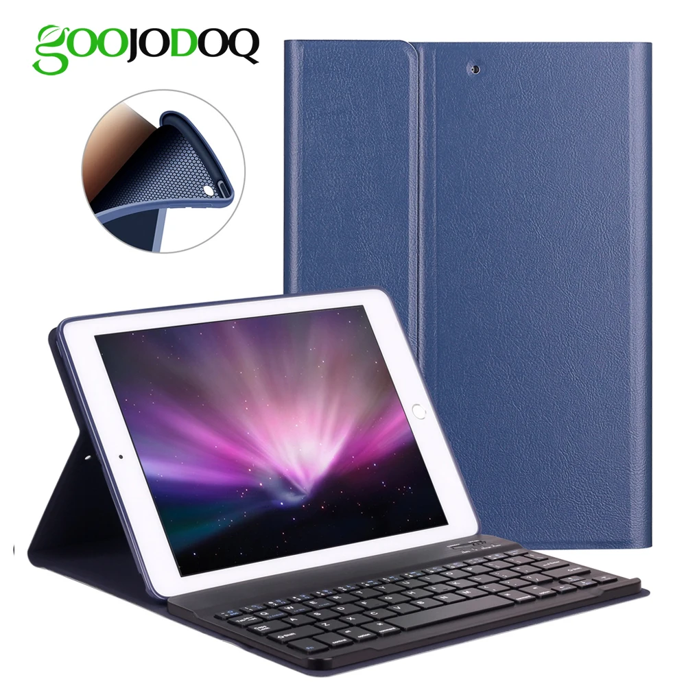 Чехол GOOJODOQ для iPad 2017 9 7 дюйма 2018 / Air 2 1 смарт чехол с клавиатурой из искусственной