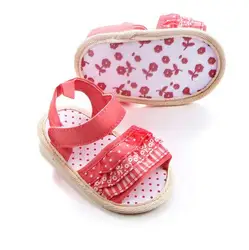 Прекрасный цветок летние детские Обувь для девочек Обувь для малышей младенцев противоскользящие Обувь