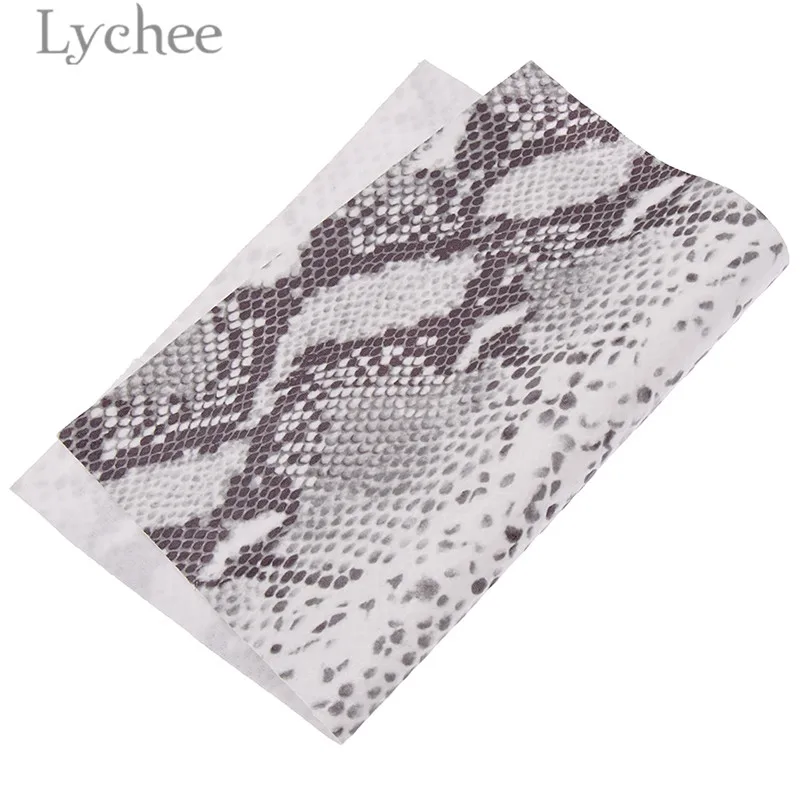 Lychee Life 29x21 см A4 тисненая змеиная ткань PU для сумки одежды Синтетическая кожа ткань Швейные материалы - Цвет: 6