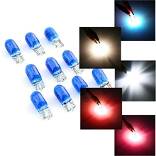 20 шт. автомобильный t10 светодиодный галогенный w5w светодиодный светильник для автомобилей, светильник для салона, 194 158 клинья, Теплый Белый Желтый Янтарный светильник