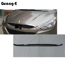 Для Hyundai IX35 2010 2011 2012 автомобилей гарнир из нержавеющей стали спереди корпус двигателя машины решетка Гуд stick крышкой отделкой лампы 1 шт.