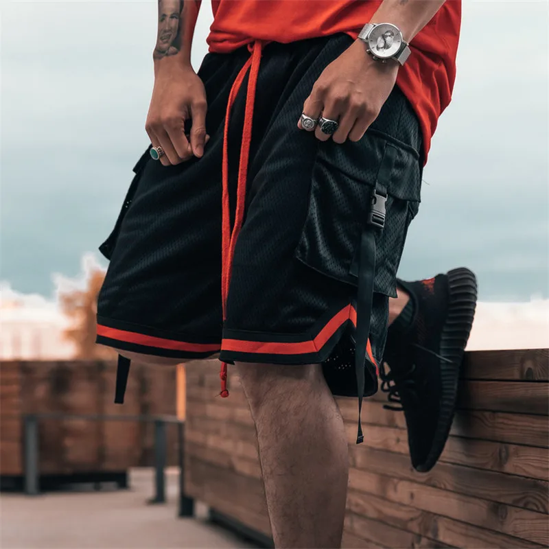 Мужские спортивные шорты с боковыми карманами, брюки для бодибилдинга, спортивные штаны для фитнеса, шорты для бега, повседневные спортивные мужские шорты