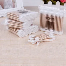 100 шт./упак. бамбуковые ватные палочки ватные тампоны для медицинской чистки ушей деревянные палочки для макияжа инструменты для здоровья тампоны Cotonete