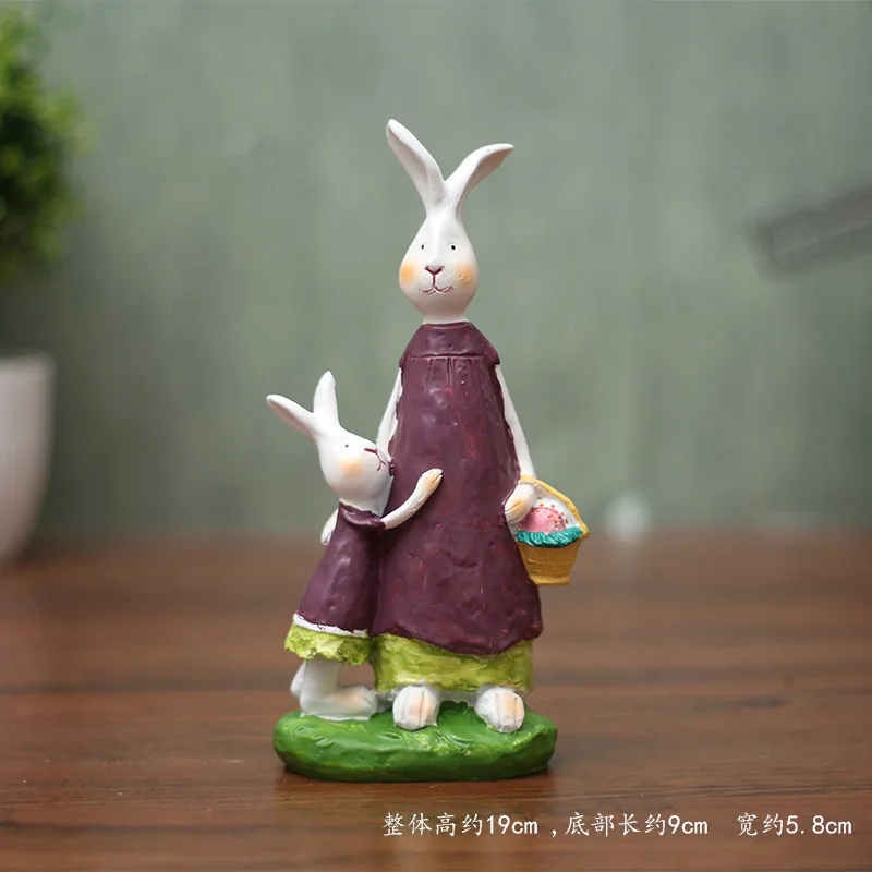 Американская Пастораль милый кролик украшения фигурки животных мебели украшения дома аксессуары подарок на день матери
