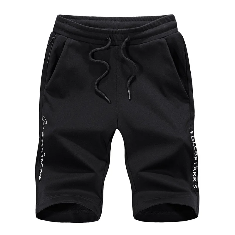 Летние шорты; мужская одежда; повседневные шорты; хлопковые эластичные тренировочные брюки до колена для мальчиков; прямые брюки