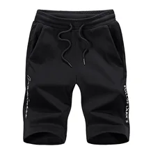 Летние шорты; мужская одежда; повседневные шорты; хлопковые эластичные тренировочные брюки до колена для мальчиков; прямые брюки