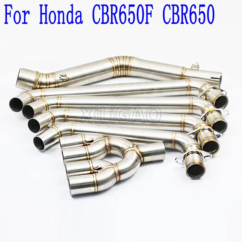 

Motorcycle For Honda CBR650F CBR650 CB650F Exhaust Pipe System Muffler Front Mid Middle Contact Link Pipe Tube CB102