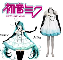 Envío Gratis Vocaloid Hatsune Miku Camelia Vestido de Cosplay del Anime