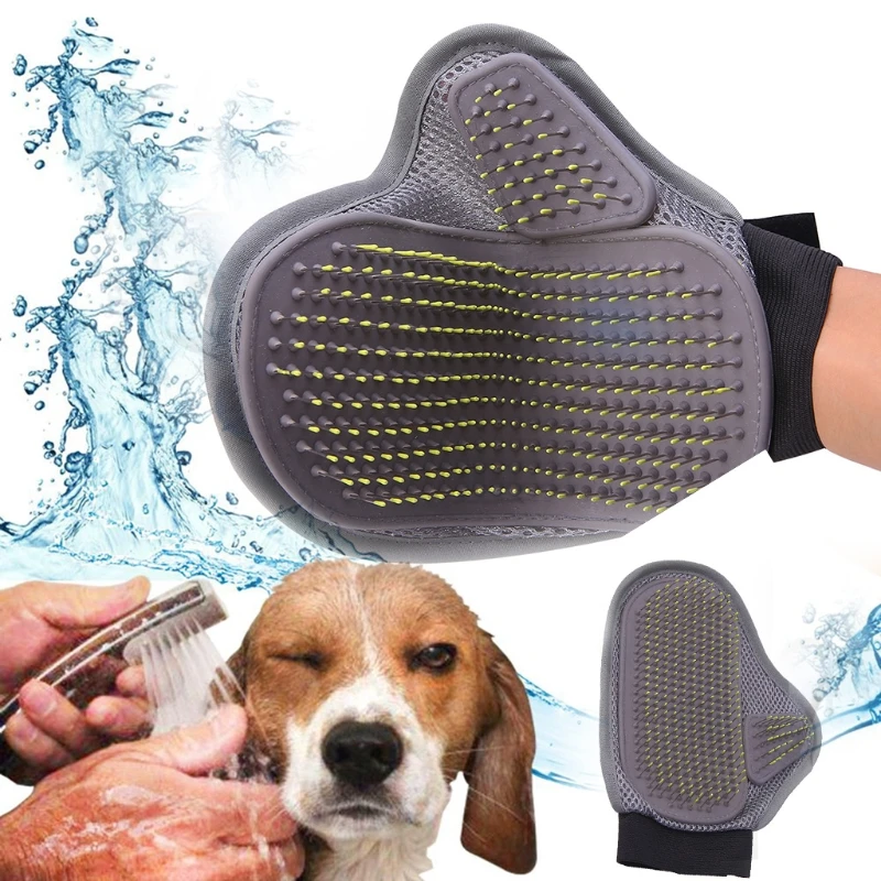 Pet Dog Cat Massage Grooming Hair Removal Bath Brush Cleaning Comb Palm Glovein Dog Combs from