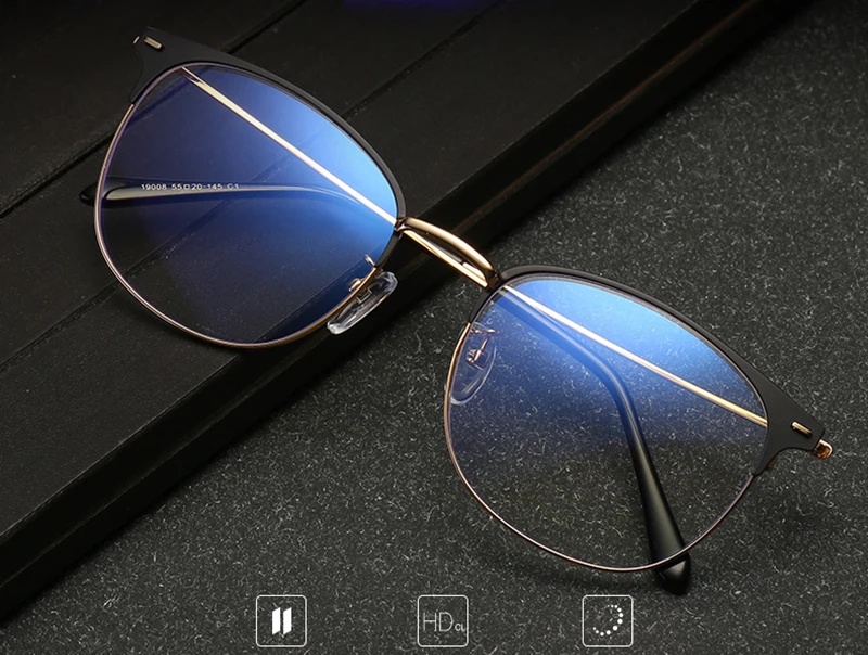 TOEXPLORE ore для женщин и мужчин анти синий луч света очки металлическая оправа очки Оптические очки винтажные Ретро Роскошные для компьютера чтения близорукость