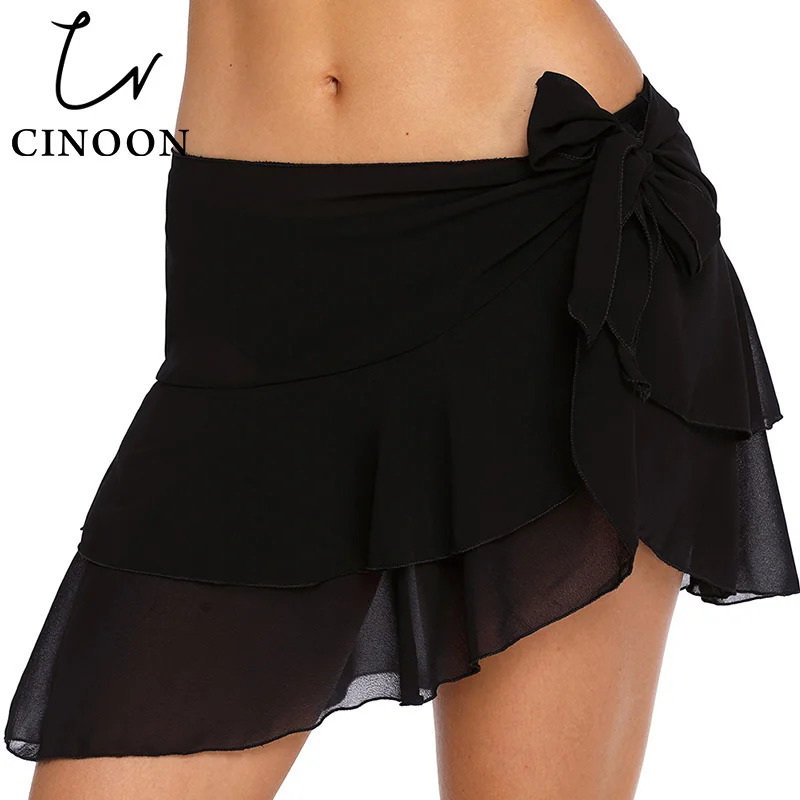 

CINOON New 2018 Summer Sexy Women Skirts Bohemian Beachwear Tassel Swimwear Women Moda Praia Fringe Beach Skirt Cover up