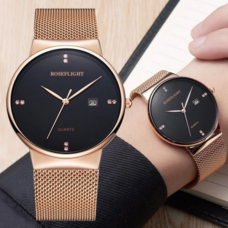 

2019 Top brand ROSEFLIGHT Blue new Women Metal Strap Wristwatch High quality Quartz-watches Luxury Dresses Women Watches