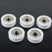 5pcs Nylon Plastic Ball Bearings Embedded 608 U Groove Ball Bearing Guide Pulley 8X30X10mm For Guide Roller Hardware Accessories 5pcs Nylon Plastic Ball Bearings Embedded 608 U Groove Ball Bearing Guide Pulley 8X30X10mm For Guide Roller Hardware Accessories