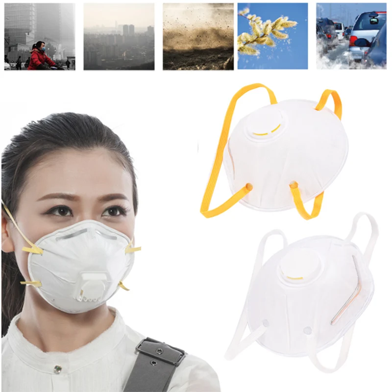 

1/2/5Pcs Gas mask Anti-Dust Mask Breathable Activated Carbon Cup Mask Head Respirator Hiking Bicycle Bike mask