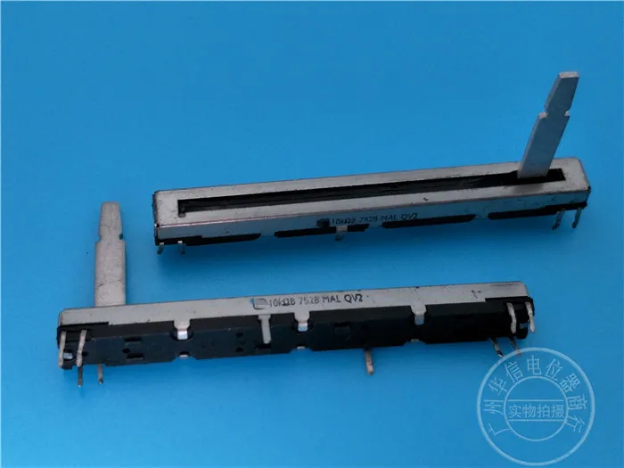 1pcs 75mm single direct slide potentiometer B10K for Panasonic / with step 20 points / handle 25MMC