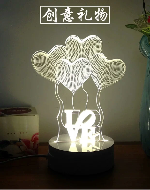 Ночная Подарочная настольная лампа подарок подруге подарок на день рождения Новинка для мальчиков фестиваль анимация прикроватная лампа