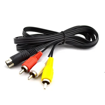 

FZQWEG 10 pcs For Sega Genesis 2 3 Audio Video AV Cable Cord RCA Cable for Mega Drive MD 2 3