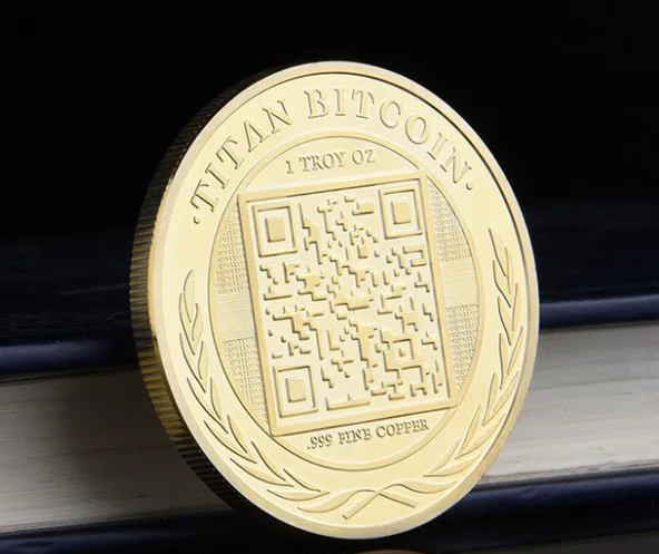 Позолоченные Titan памятные монеты BTC Биткойн Коллекционная Коллекция физическая антикварная имитация дома вечерние украшения