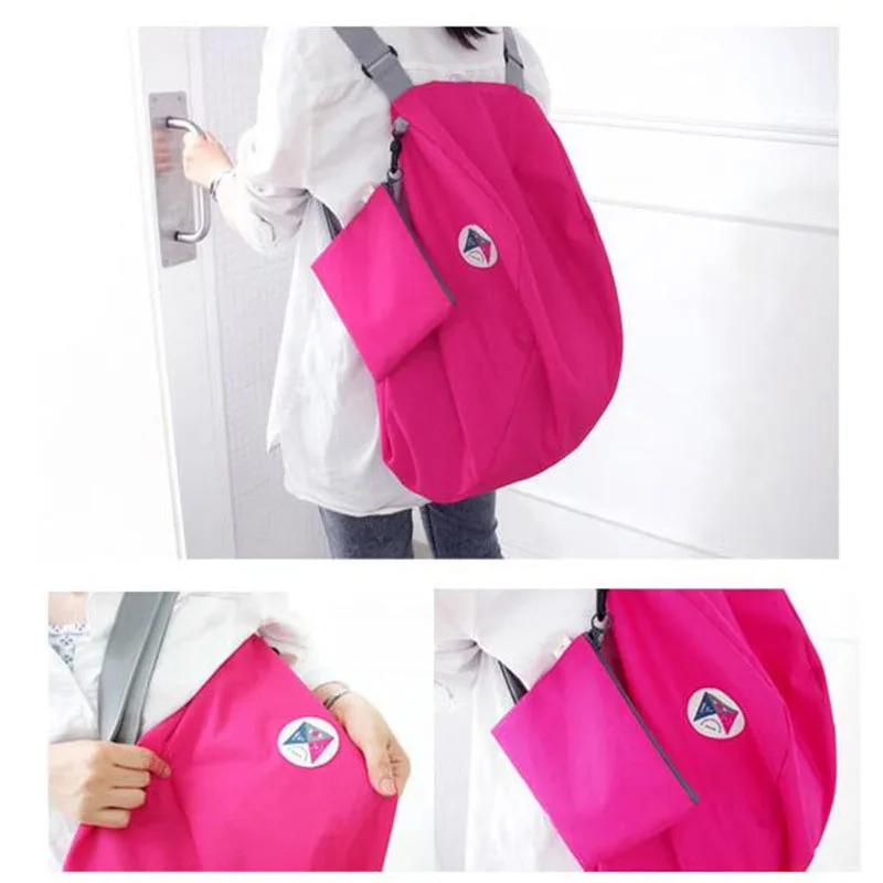 

3-way easy to carry bag women backpack shopping bag waterproof oxford Foldable handbag