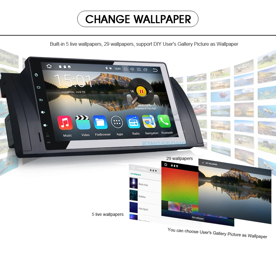 Excellent 9" Autoradio Android 8.0 Wifi GPS DAB+OBD Bluetooth Navi DVB-T2 Radio Car Multimedia Player For BMW 5 Series E39 E53 M5 X5 9