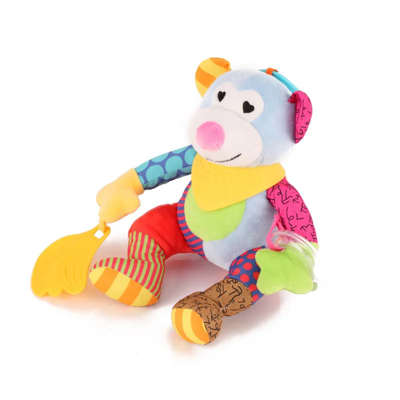 Cartoon plush appease doll baby car pendant toy infant PP cotton animal doll washable children soft stuffed toys 5 models Cartoon plush appease doll baby car pendant toy infant PP cotton animal doll washable children soft stuffed toys 5 models