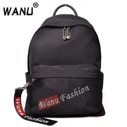 WANU Модные непромокаемые оксфорды рюкзаки для Женский, черный роскошный рюкзак женские сумки бренд Hign качество Anti Theft рюкзак