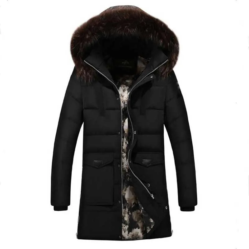 Winter Jacket Men White Duck Down Long Jackets Keep Warm Coat Casual Men's thick Down Overcoat Outdooring parka homme roupas