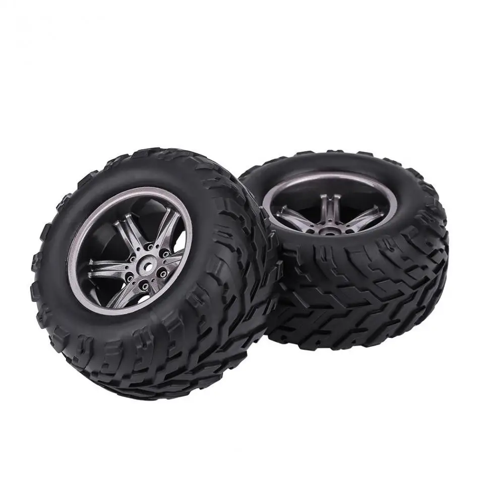 2pcs/set TPR Tyre Tires & Hubs Wheel Rims for 1/12 RC Car Truck Crawler