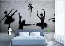

WDBH Custom photo 3d wallpaper Modern minimalist dance studio ballet yoga studio decor 3d wall murals wallpaper for walls 3 d