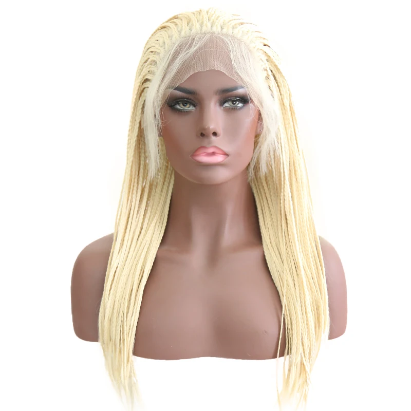 Charisma #613 цвет ручной работы парик с косами синтетические кружева спереди 18 ''парики термостойкие с волосами младенца для черных женщин в