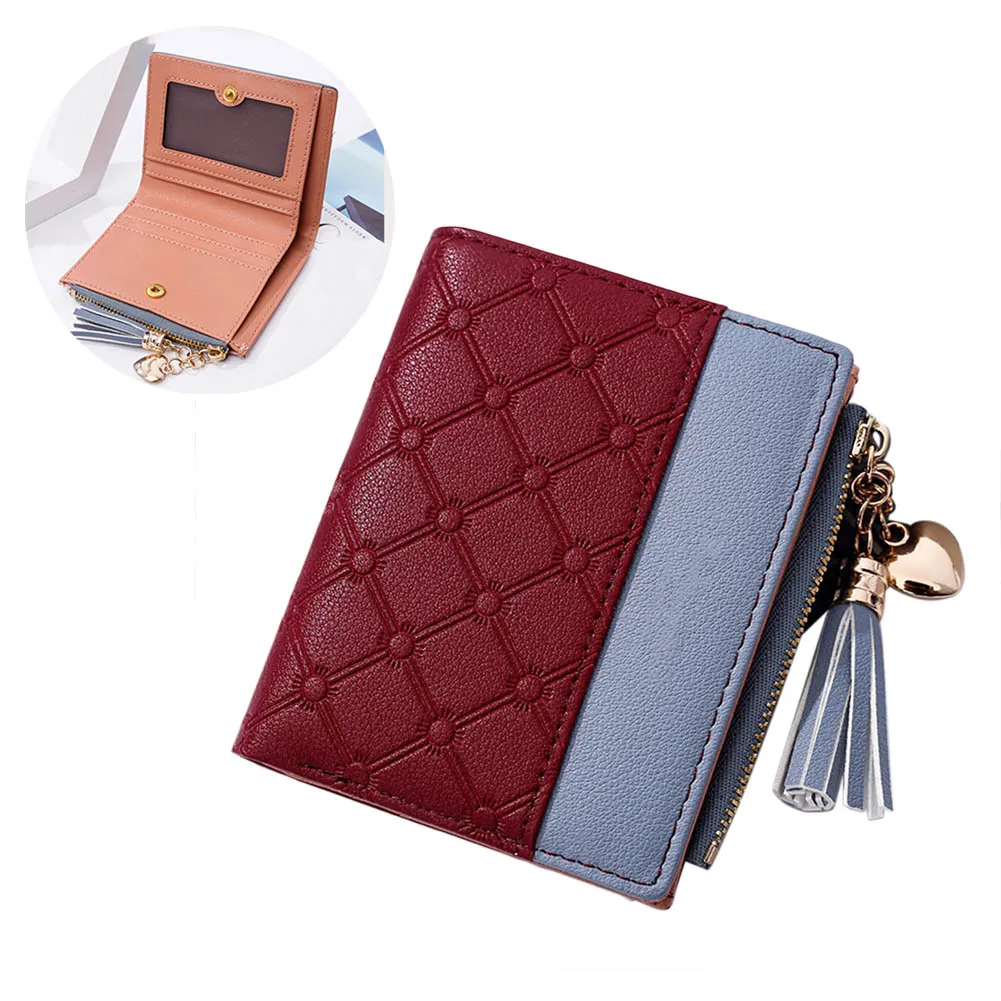 

New Fashion Women Short Purse PU Leather Tassels Wallet Money Bag Lady Girl Card Holder Portefeuille Femme PO66