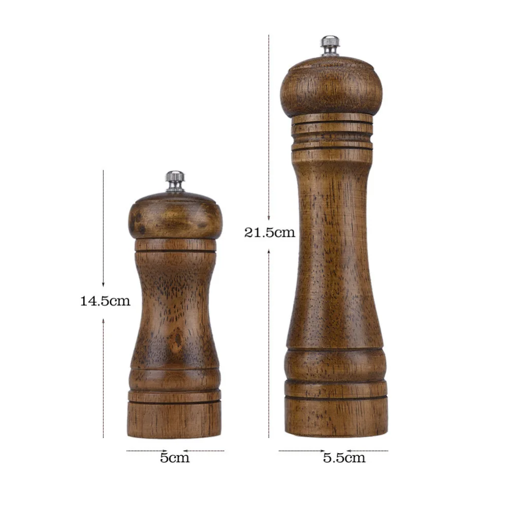 Wooden Salt & Pepper Grinders Salt And Pepper & Spice Grinders Mills Manual Mill Creative Kitchen Tools