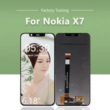 10 шт./лот для Nokia X7/7,1 Plus ЖК-дисплей с сенсорным экраном дигитайзер сборка для Nokia X7 дисплей Панель DHL EMS