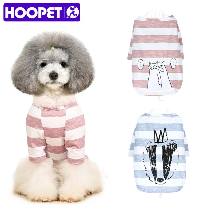 HOOPET Милая Одежда для собак мягкая летняя хлопковая футболка щенков костюм