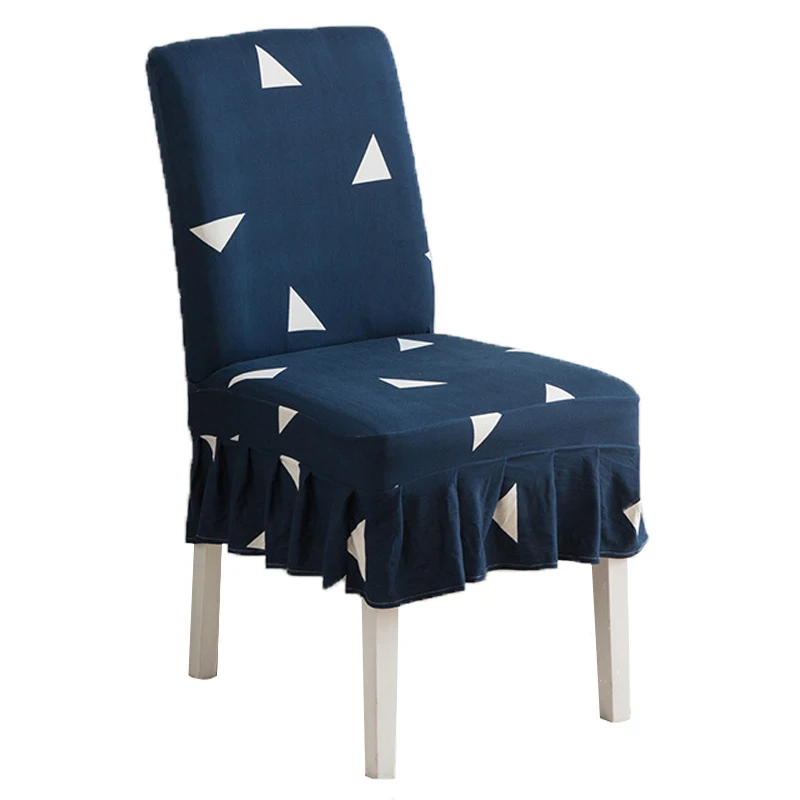 

Ruffled Floral Printing Chair Covers Spandex for Wedding Dining Office Banquet Stretch Elastic Flounced Coverings Dining Chair