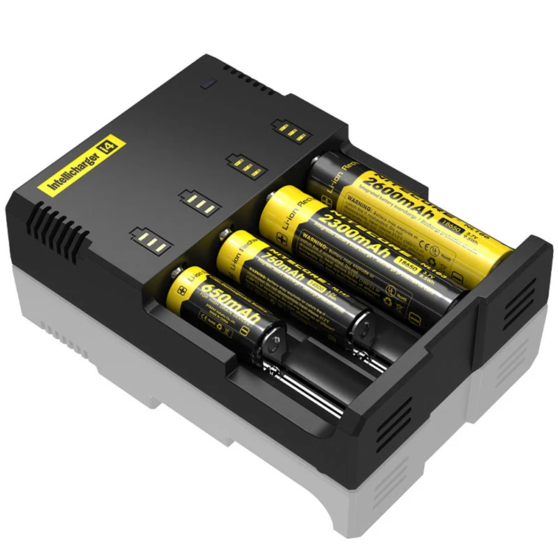 Новое универсальное зарядное устройство Nitecore i4x2 Intellicharge для li ion/NiMH RCR123A 26650 18650 AA/AAA