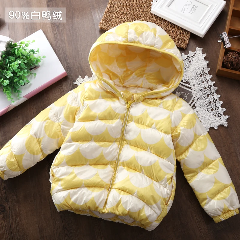 

Winter Down Jacket For Girls 2018 New Year Christmas Light and thin Down Coat Snowsuit Warm Soft Hooded Outwear Children Clothes