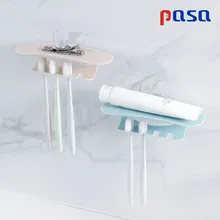 4 стойки многофункциональный держатель для зубной щетки всасывающая зубная паста настенное крепление Многофункциональный органайзер для хранения стойки аксессуары