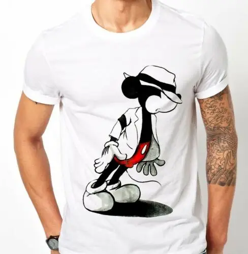 

Mickey Maus Comic Mouse Minnie Michael Jackson King Print Tshirt T-Shirt Newest Top Tees,Fashion Style Men Tee T shirt printing