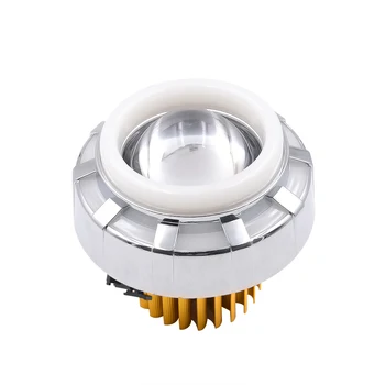 

Motorcycle Projector Headlight Double Angel Devil Eye Led Driving Light With Blue and White 30W 1200Lm 200000H(Blue and White)