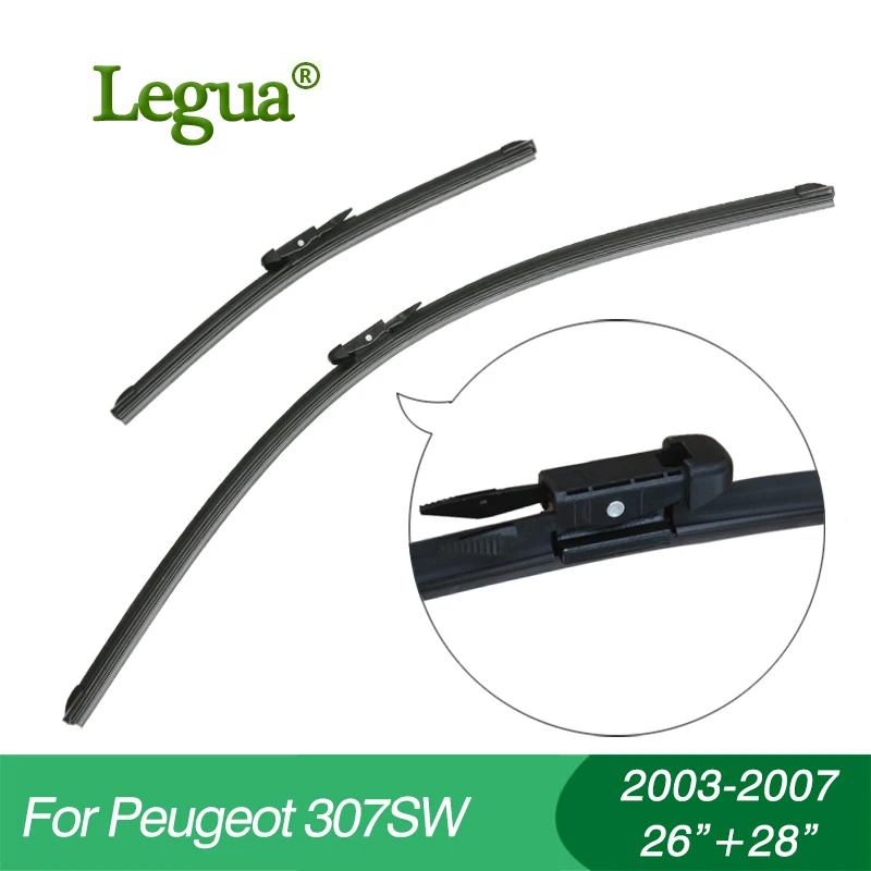 

1 set Wiper blades for Peugeot 307SW(2003-2007),26"+28",car wiper,Boneless wiper, windscreen, Car accessory