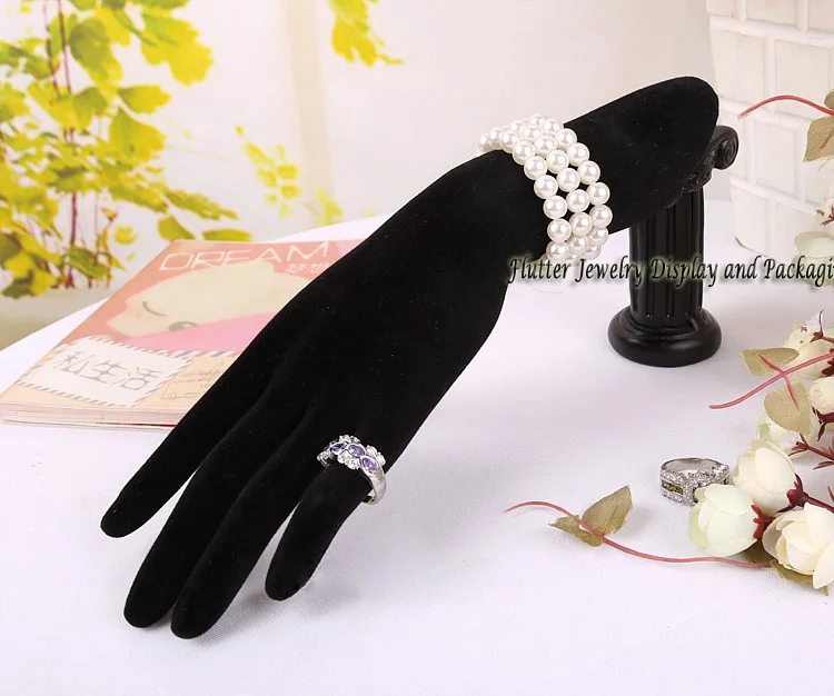 High Quality Black Velvet Jewelry Display Hand Model Form Bracelet