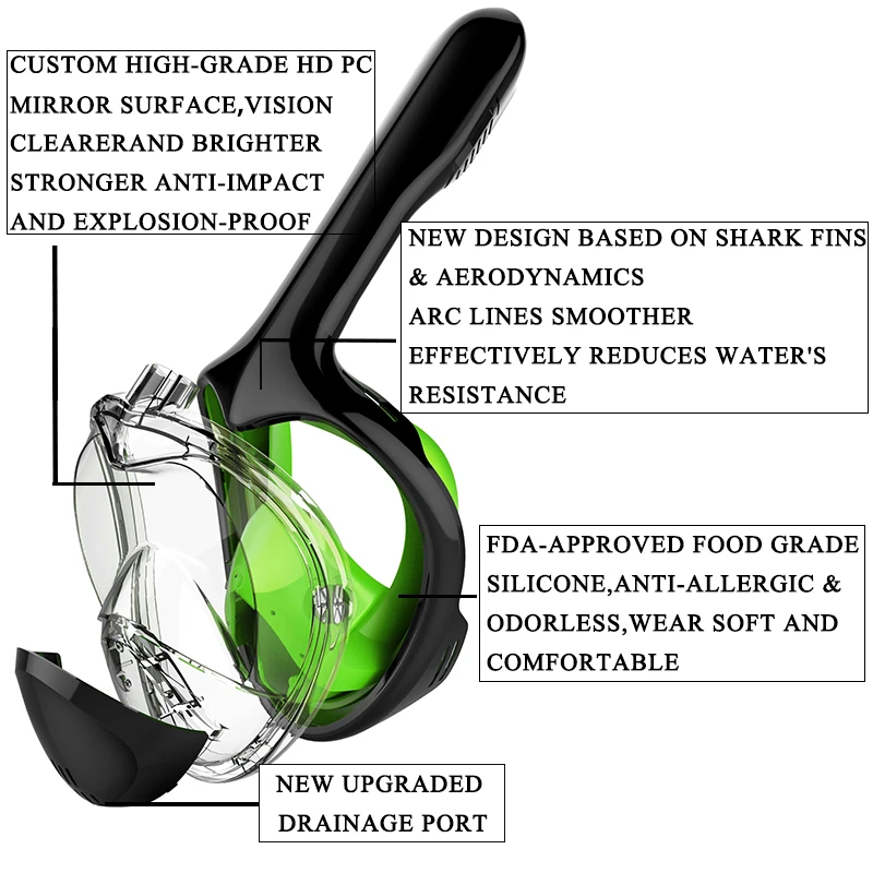2019New Anti Fog Diving Mask Snorkel Swimming Training Scuba mergulho 2 In 1 full face snorkeling mask Gopro Camera Dropshipping 2019New Anti Fog Diving Mask Snorkel Swimming Training Scuba mergulho 2 In 1 full face snorkeling mask Gopro Camera Dropshipping