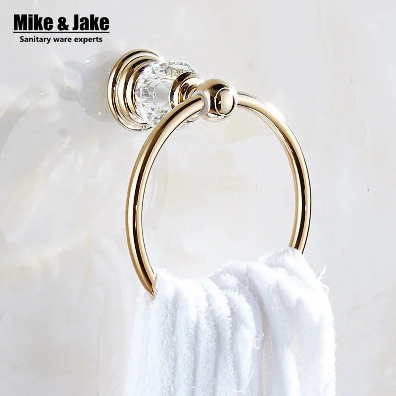 

Bathroom golden towel ring holder crystal Towel holder Ring,Towel Bar bathroom towel accessories