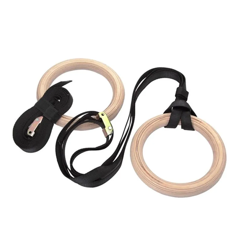 

Wood Rhythmic Gymnastics Rings Home Gym Fitness Crossfit Training Workout Pull Ups Exercise Hoop