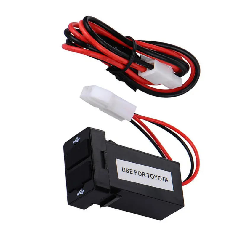 Biurlink 2 стиля двойной USB порт зарядное устройство приборной панели крепление автомобиля панель USB разъем для телефона аудио вход для Toyota - Название цвета: for Toyota 32x20mm