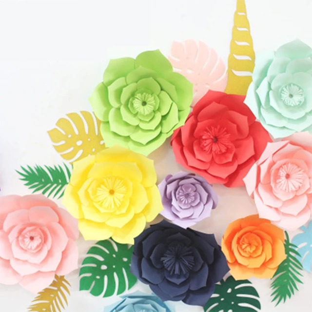 Paper Flowers Decorations Wall  Large Paper Flowers Wall Diy - 2pcs/lot  20cm Diy - Aliexpress