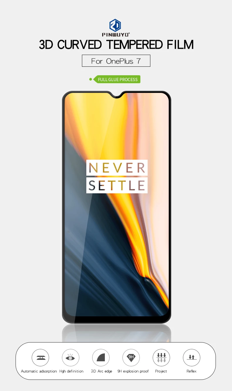 Для Oneplus 7 закаленное стекло 3D изогнутое полное покрытие протектор экрана для One Plus 7 Защита от царапин стекло защитная пленка